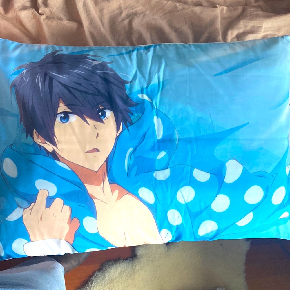 “Free!” anime pillow case; Haruka Nanase